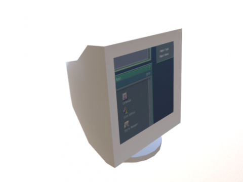 CRT Monitor 3D model