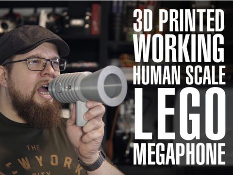 3D Human Scale Working LEGO Megaphone model