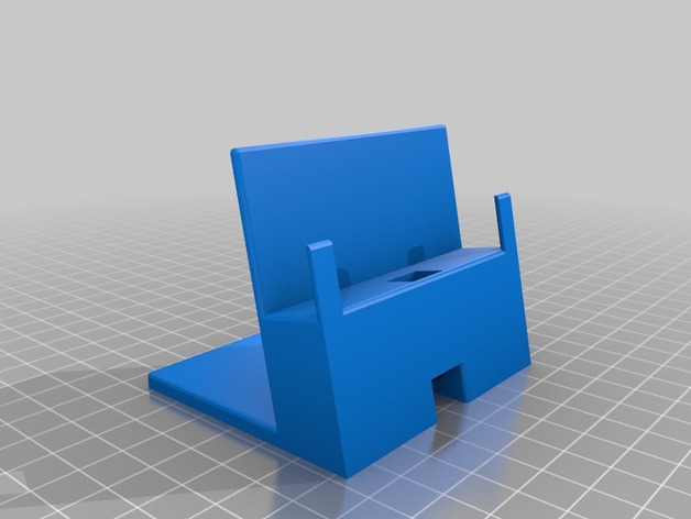 Phone stand with cable holder 3D model