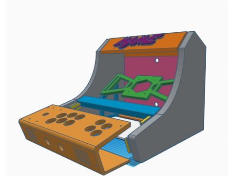 RetroPie Bartop Arcade Cabinet 3D modle