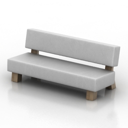 Sofa Soft Wood Moroso 3d model
