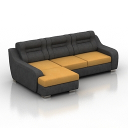 Sofa roise Pushe 3d model