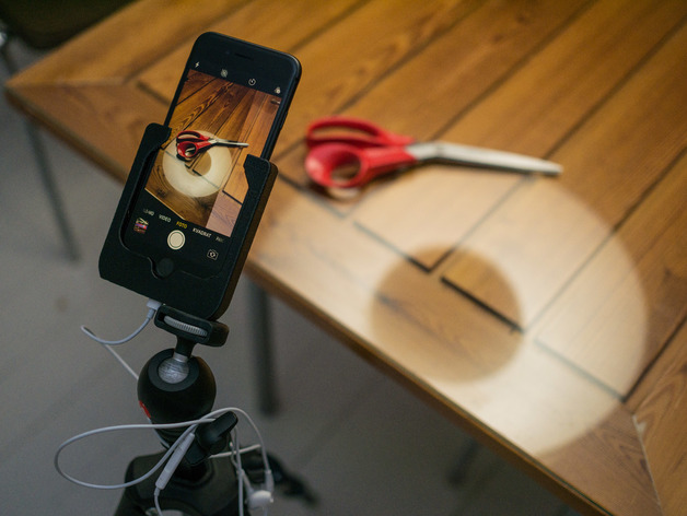 3D iPhone 8, 7 & 6 mount for Camera tripod model