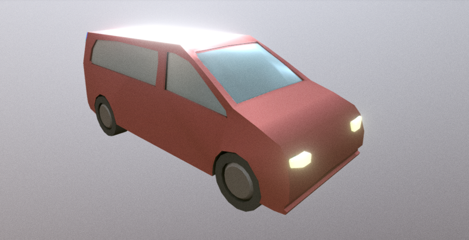 Low Poly Van 3D model