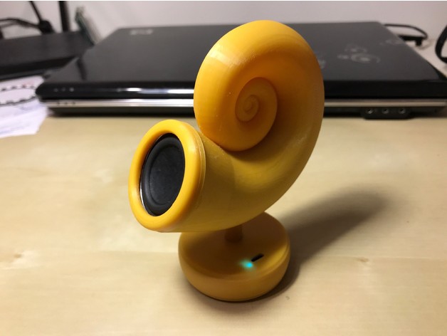 3D Nautilus Spiral Bluetooth Speaker model