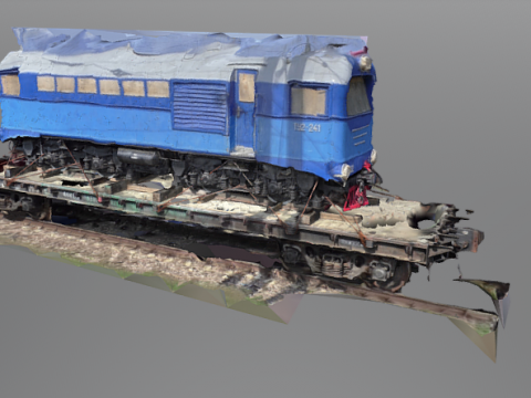 RZD TU2 class diesel locomotive 3D model