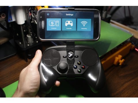 Steam Controller Adjustable Phone Mount 3D model