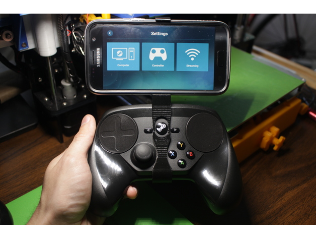 Steam Controller Adjustable Phone Mount 3D model
