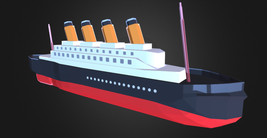 Titanic - Low poly 3D model