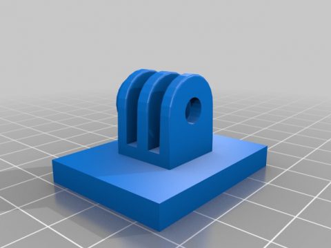 Flat gopro mount 3D model
