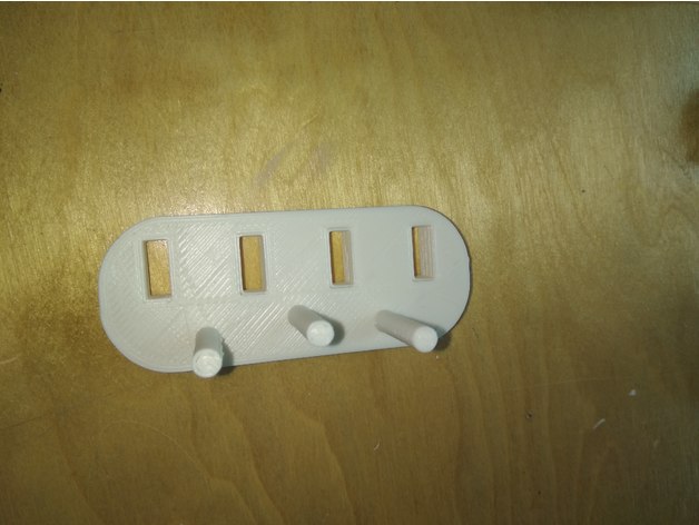 3D USB holder with 3 cilinders model