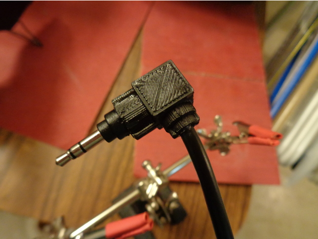 3.5mm Audio Jack Reinforcement - Right Angle 3D model
