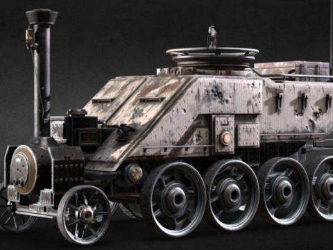 Armored Wagon 3D model