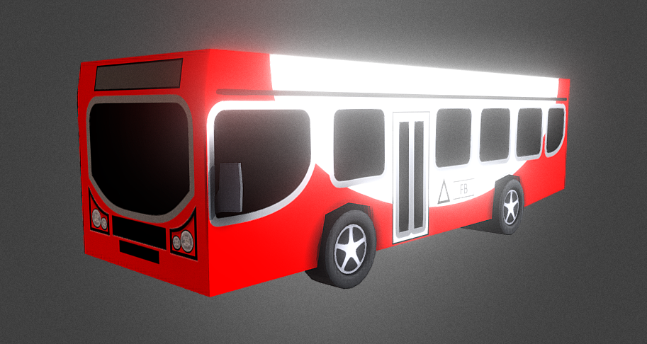 LowPoly Bus 3D model