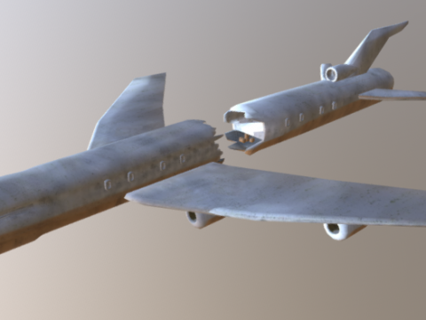 Plane crashed 3D model