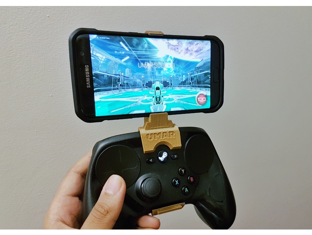Steam Controller Adjustable Phone Holder Mount  3D model