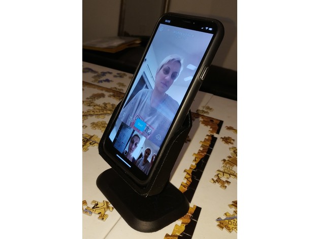iPhone X magnetic desk stand with pivoting tilt  3D model