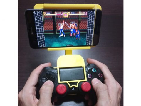 Phone grip with ps4 dualshock 3D model