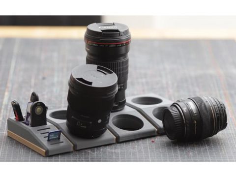 Space-saving storage system for Canon lenses 3D model