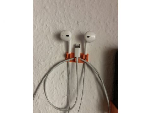 Apple headphone wall holder 3D model