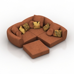 Sofa narciss Pushe 3d model