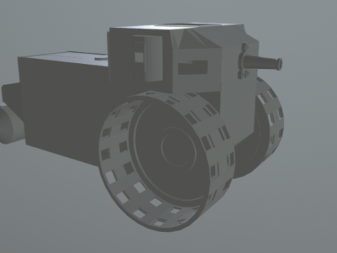 Steam Wheel Tank 3D model