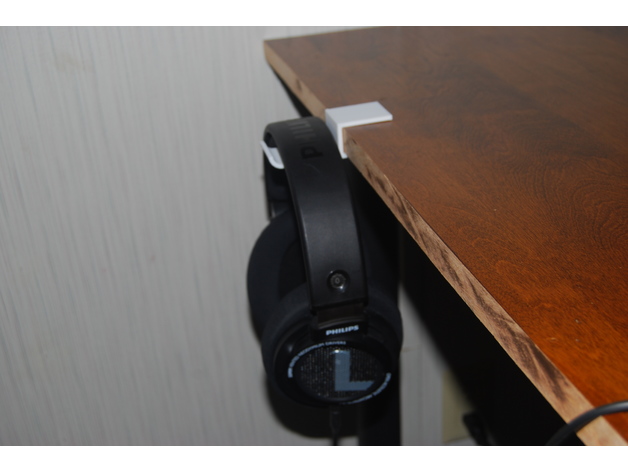 3D Table Edge Headphone Mount model