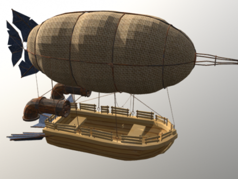Trash Airship 3D model