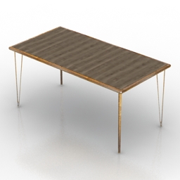 Table Wishbone Conference Formdecor 3d model