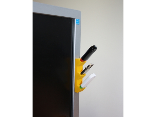 Simple USB stick holder for your computer monitor 