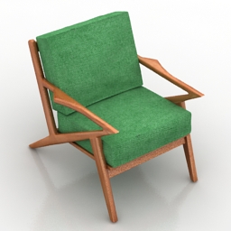 Armchair Soto chair Joybird furniture 3d model
