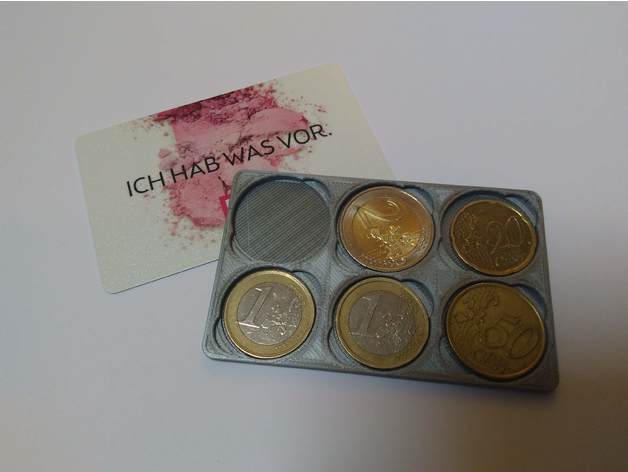 Euro coin holder for wallet 