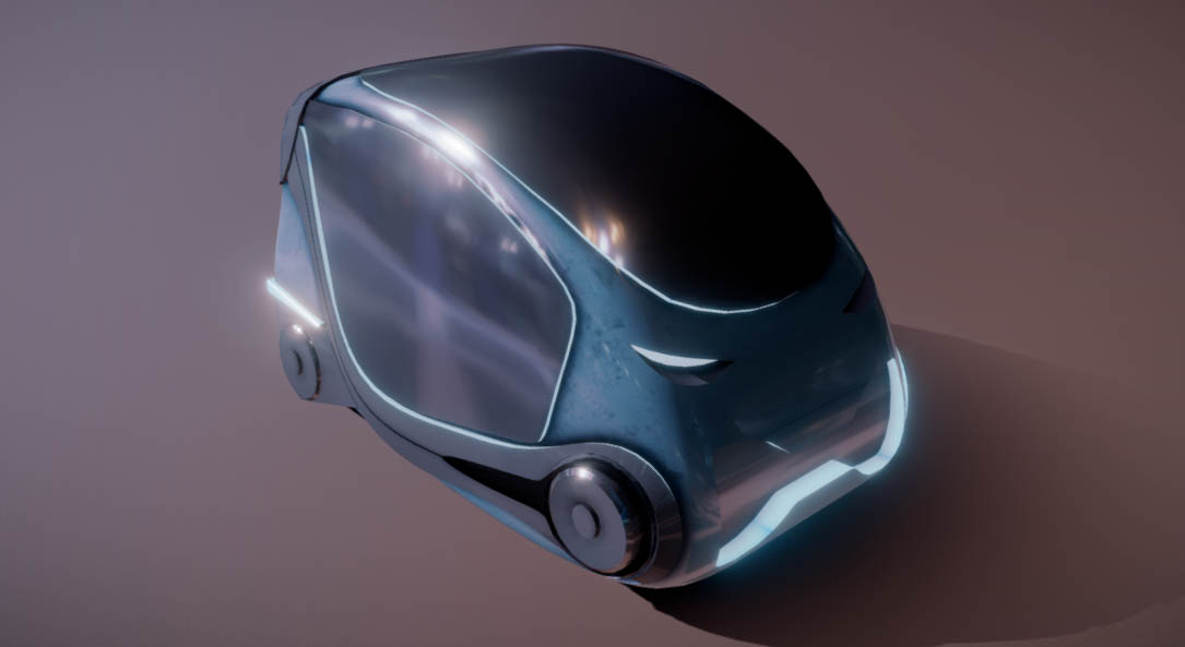 Futuristic Neon Smartcar