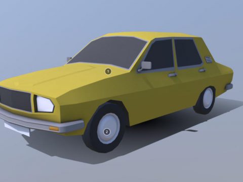 Lowpoly car pack 3D model