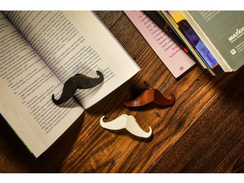 Mustache page holder
