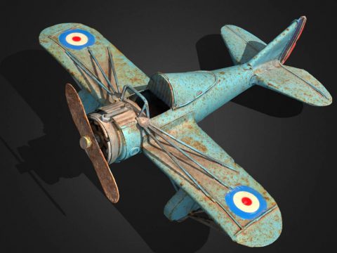 Rusty Iron Toy Airplane