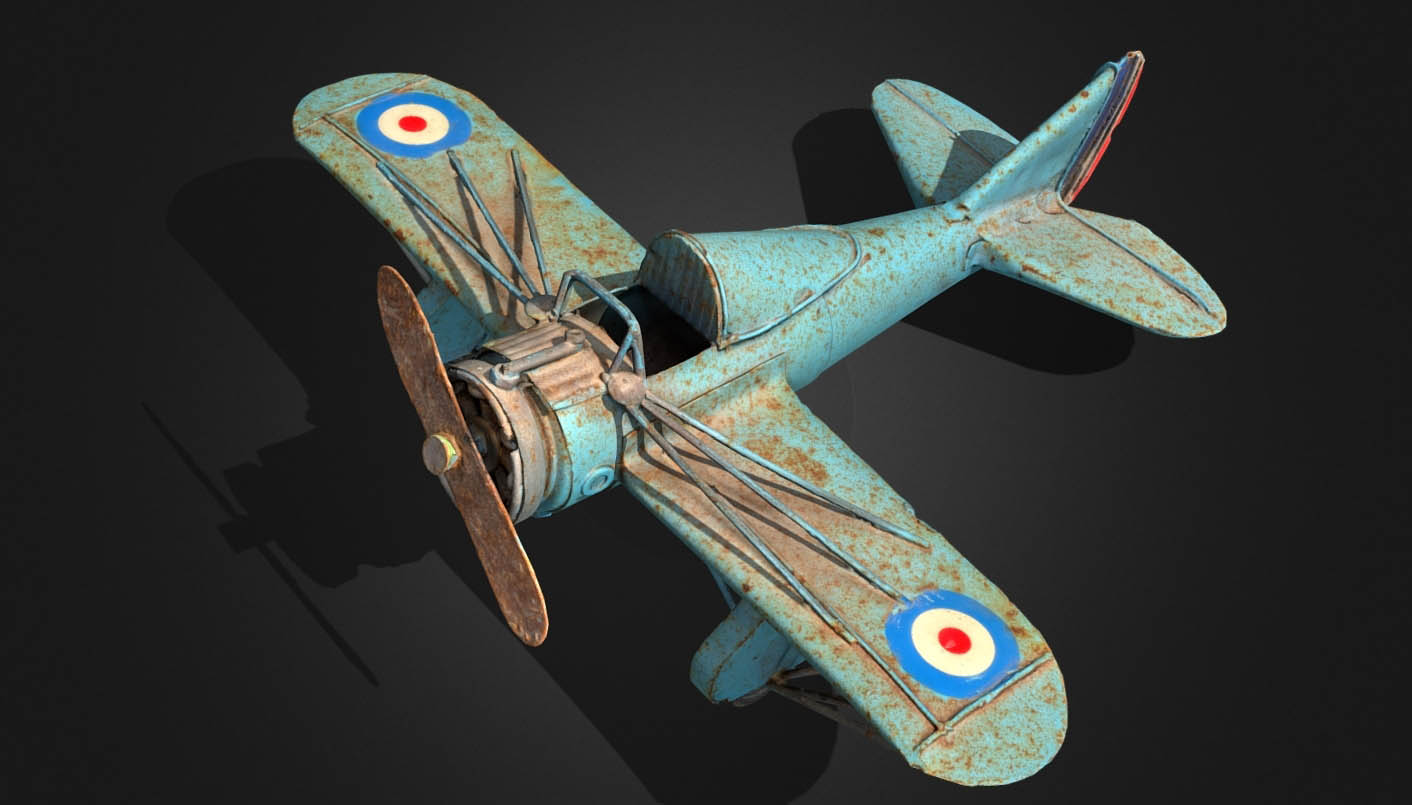 Rusty Iron Toy Airplane