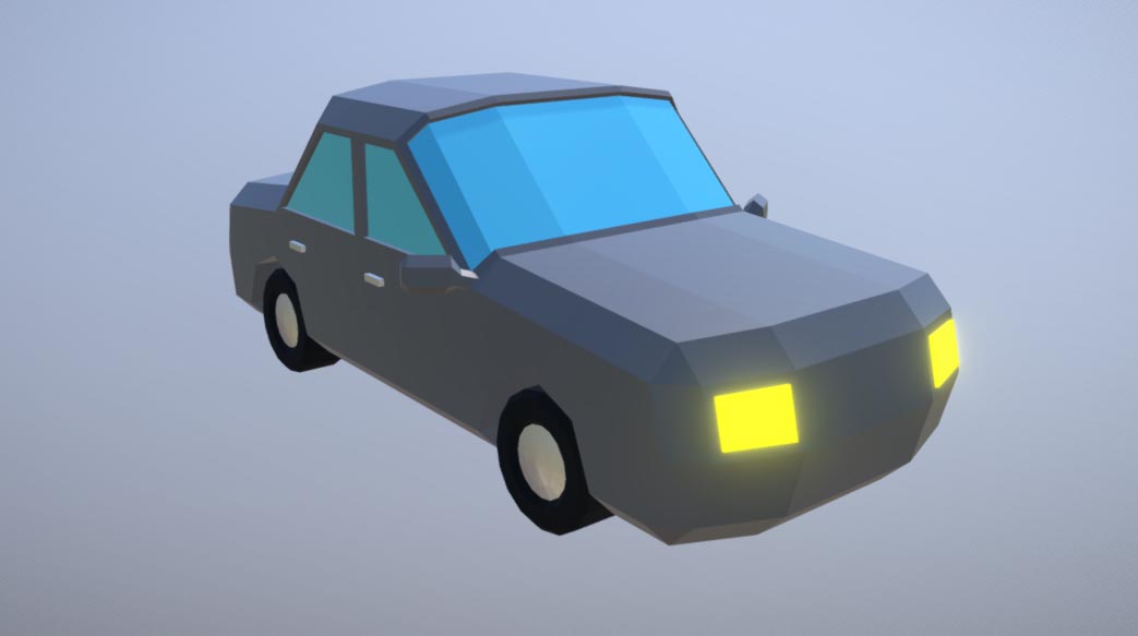 Simple Low Poly Car 3D model