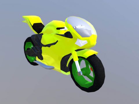 Superbike Low Poly 3D model