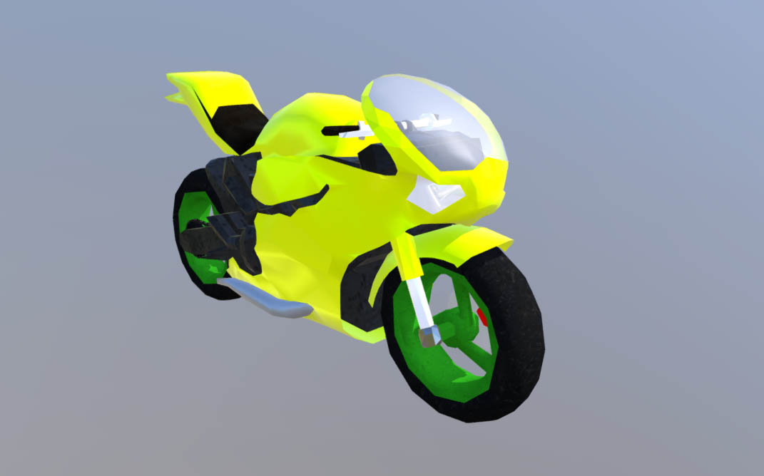Superbike Low Poly 3D model