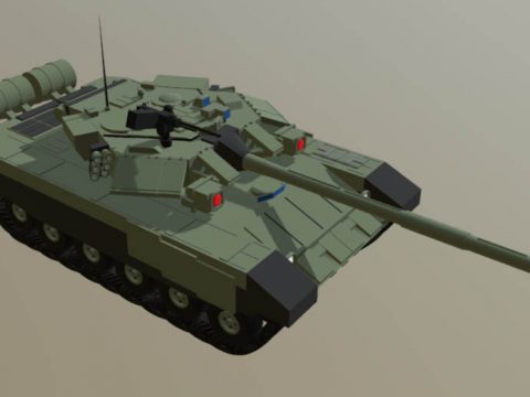 T-90A tank 3d model