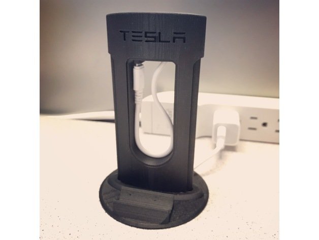 Tesla Phone Charger For Desk Grommet