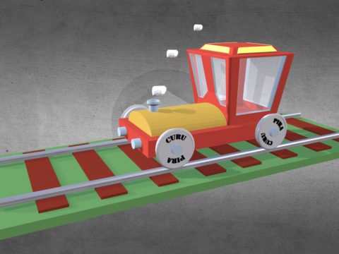 The lonely train 3D model