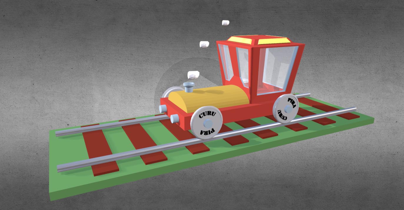 The lonely train 3D model