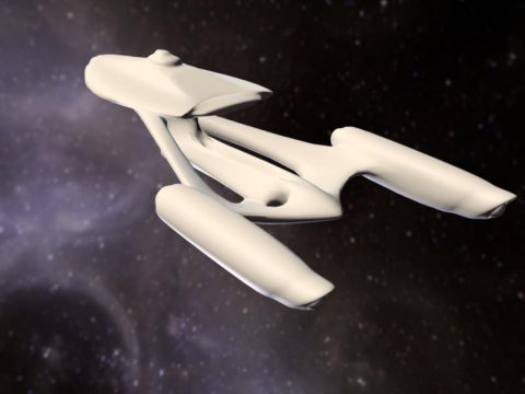 Spaceship federation uss ncc kirk 3D model