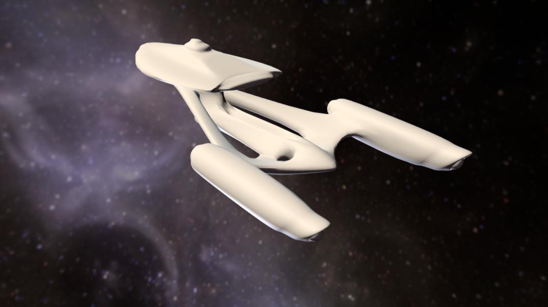 Spaceship federation uss ncc kirk 3D model
