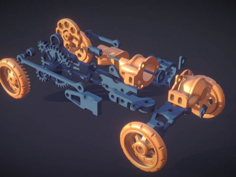 3d Printable Pneumatic-Engined Toy Car
