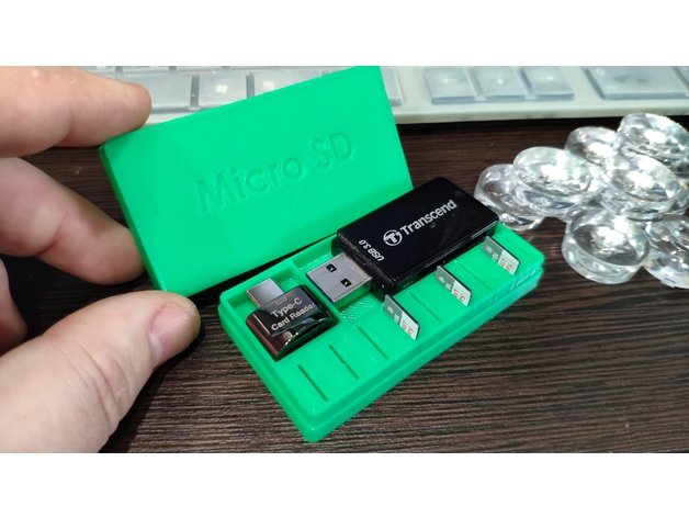 Micro SD Card Travel Box (USB Card reader / Mobile Type-C Reader
