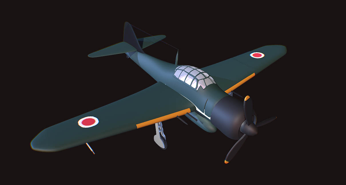 Mitsubishi A6M Zero 3D model