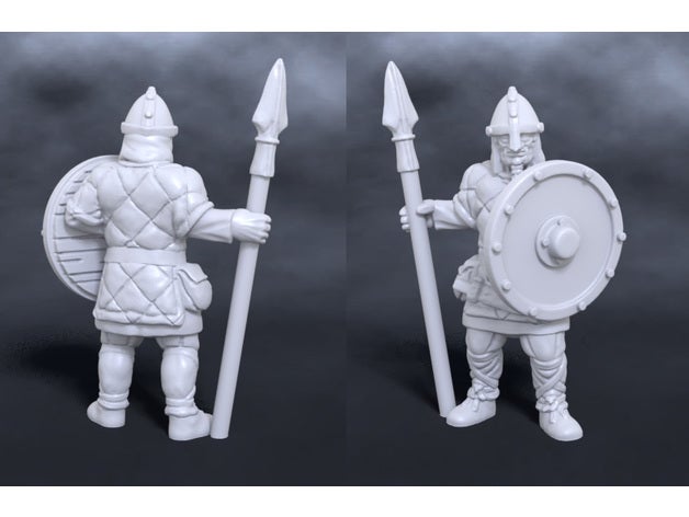 Nord warrior with spear and shield 